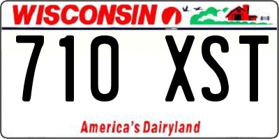 WI license plate 710XST