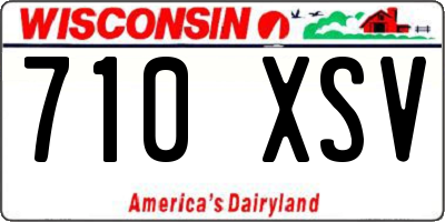WI license plate 710XSV