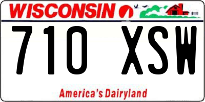 WI license plate 710XSW