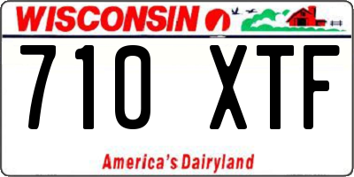 WI license plate 710XTF