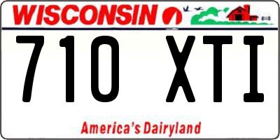 WI license plate 710XTI