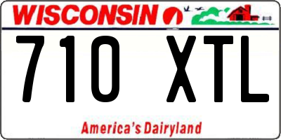 WI license plate 710XTL