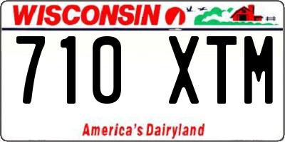 WI license plate 710XTM