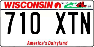 WI license plate 710XTN