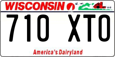 WI license plate 710XTO