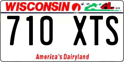 WI license plate 710XTS