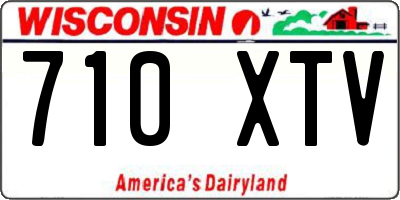 WI license plate 710XTV