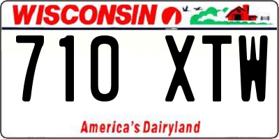 WI license plate 710XTW