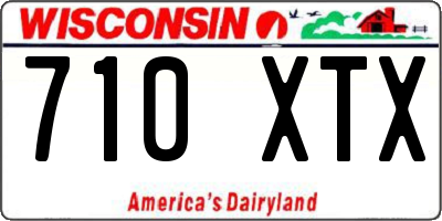 WI license plate 710XTX