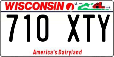 WI license plate 710XTY