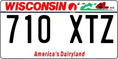 WI license plate 710XTZ