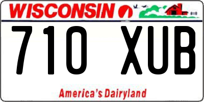 WI license plate 710XUB