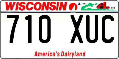 WI license plate 710XUC