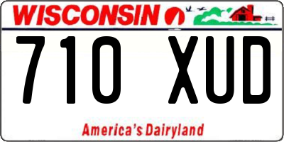 WI license plate 710XUD