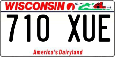 WI license plate 710XUE