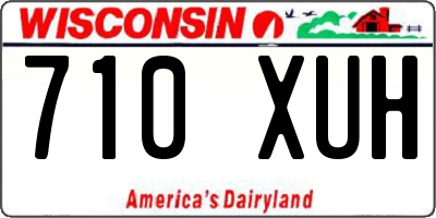 WI license plate 710XUH