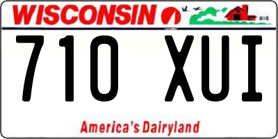 WI license plate 710XUI