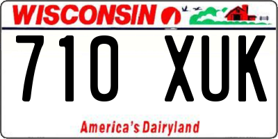 WI license plate 710XUK
