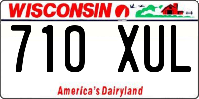 WI license plate 710XUL
