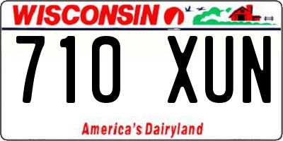 WI license plate 710XUN