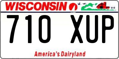 WI license plate 710XUP