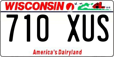 WI license plate 710XUS