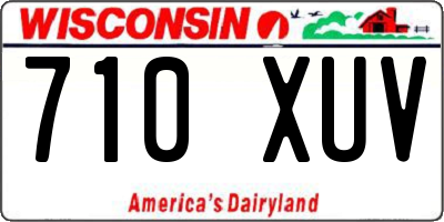 WI license plate 710XUV