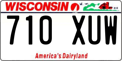 WI license plate 710XUW