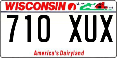 WI license plate 710XUX