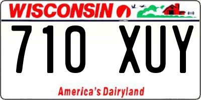WI license plate 710XUY
