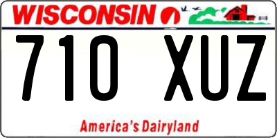WI license plate 710XUZ