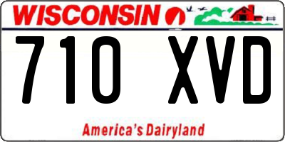 WI license plate 710XVD
