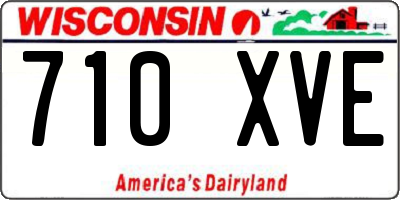 WI license plate 710XVE