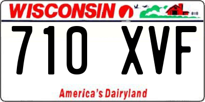 WI license plate 710XVF
