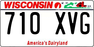 WI license plate 710XVG
