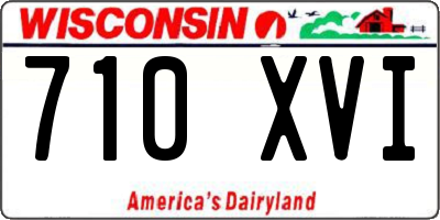 WI license plate 710XVI