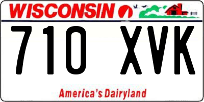 WI license plate 710XVK