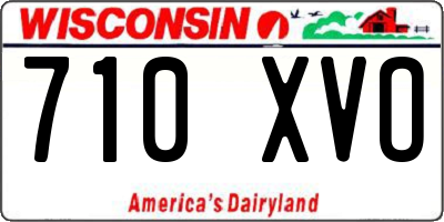 WI license plate 710XVO