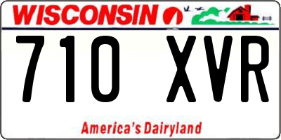 WI license plate 710XVR