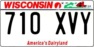 WI license plate 710XVY