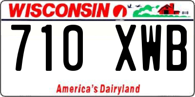 WI license plate 710XWB