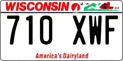 WI license plate 710XWF