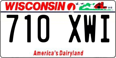 WI license plate 710XWI