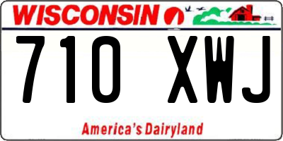 WI license plate 710XWJ