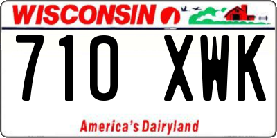 WI license plate 710XWK