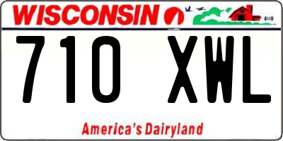 WI license plate 710XWL