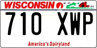 WI license plate 710XWP