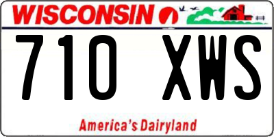 WI license plate 710XWS