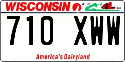 WI license plate 710XWW