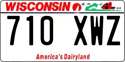 WI license plate 710XWZ